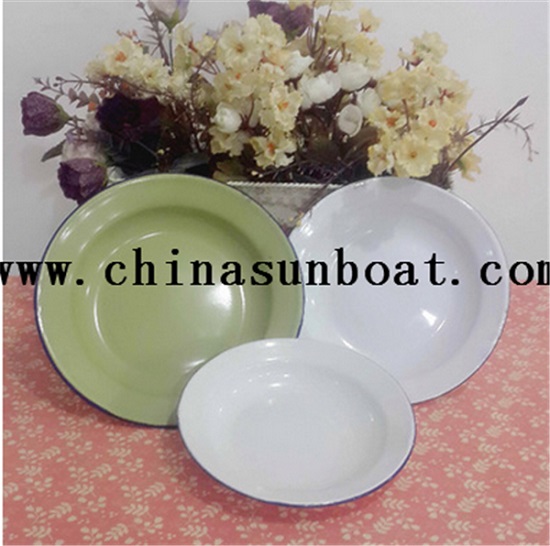 Enamel Simple Plate Food Tray