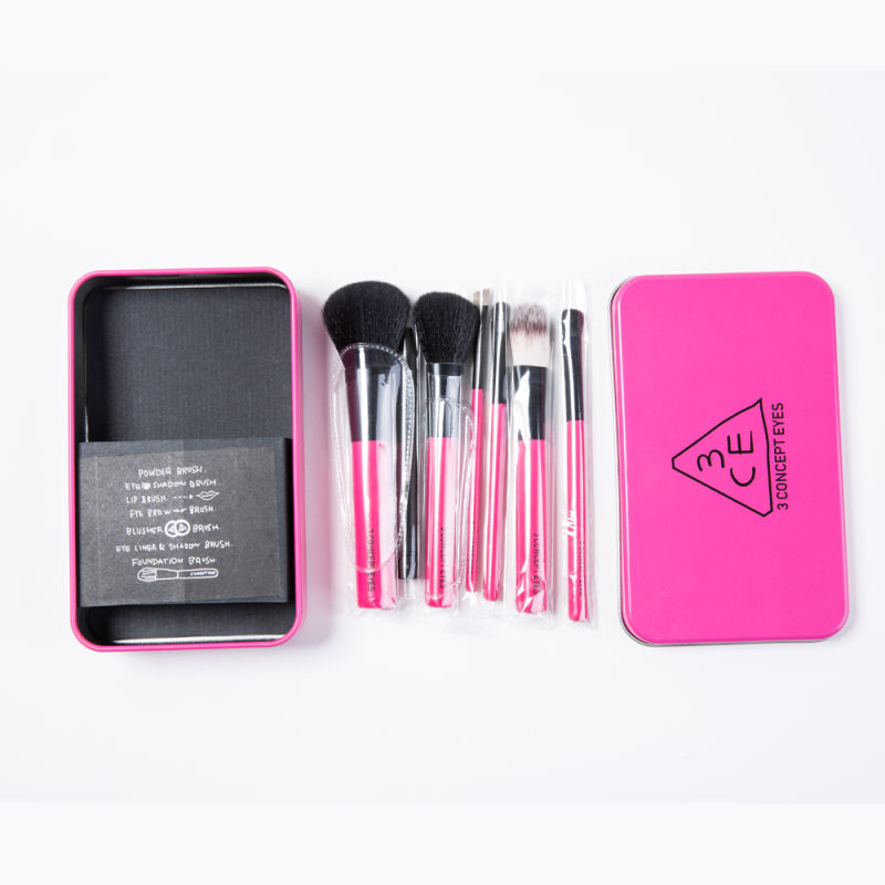 7PCS Pink Professional Makeup Brush Set for Promotional Gift