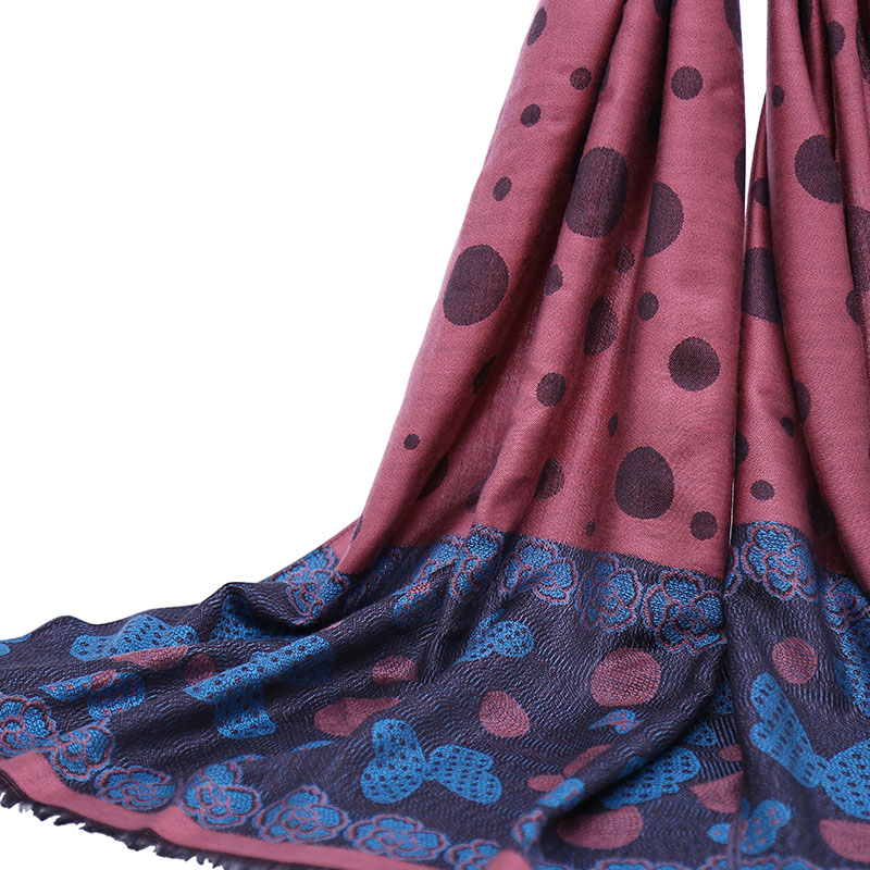 Lady Butterfly Woven Jacquard Soft Long Scarf