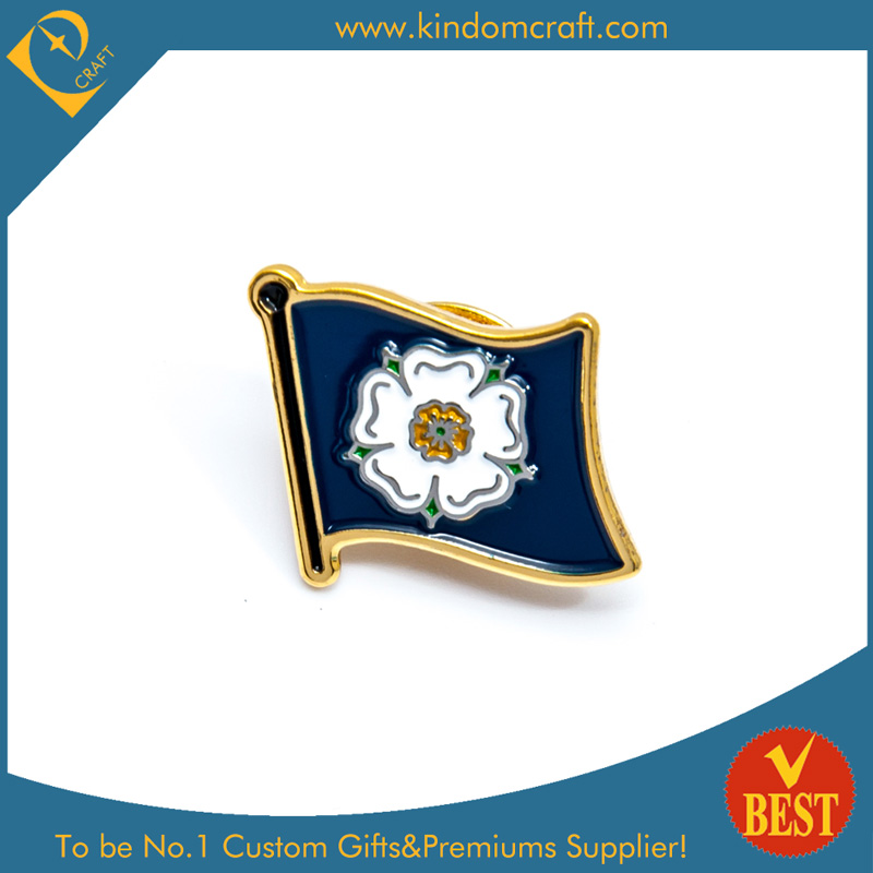 Flower Flag Pin Badge with Baking Finish From China