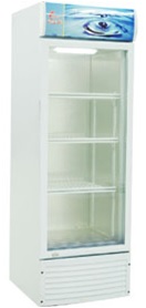 198L Glass Door Upright Refrigerator