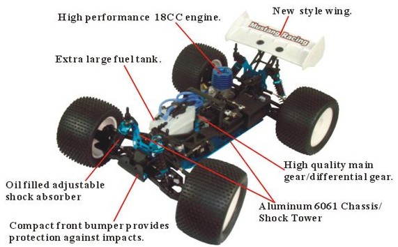 1: 8 RC Big Hobby Gasoline Rally Car RC Nitro Model Car 94861