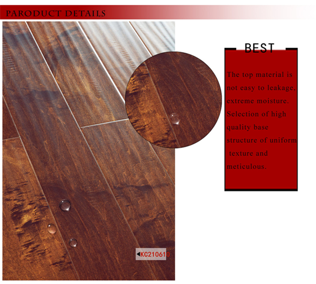 Wholesale White Oak Waxed Edge E1 AC3 Vinyl Wooden Laminated Flooring