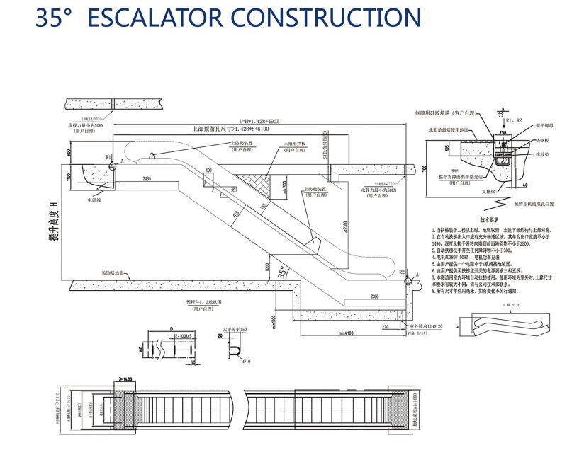 Commercial Building Escalator