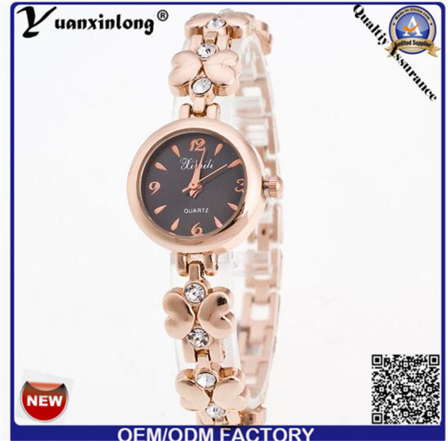 Yxl-409 Simple Design Luxury Women Lady Watch Alloy Diamond Golden Plate Wrist Watches Wholesale