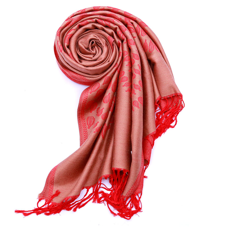 Wholesale 2016 Hot Selling Jacquard Woven Soft Fringe Scarf