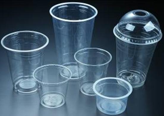 Disposable Plastic Cup with Flat Lid Dome Cover