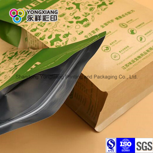 Laminated Paper Quad Bottom of Packaging Bag for Pet Food