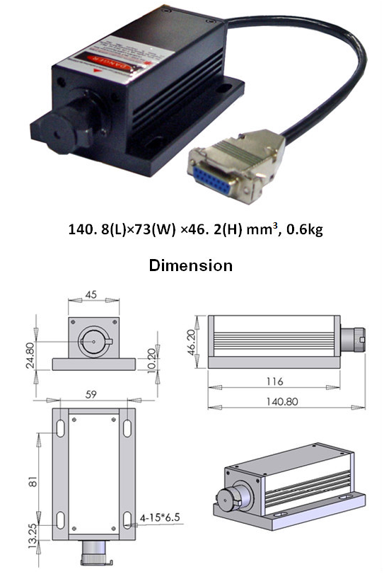 laser head for low noise laser