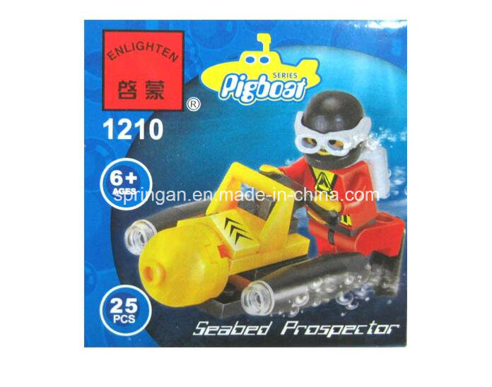 Aqua Series Designer Diver Seabed Prospector 25PCS Blocks Toys