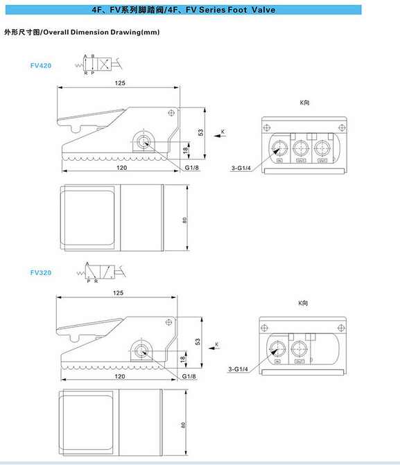 Foot Pedal Valve Series 4f210-08