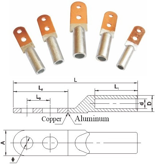 Dtl2 Type Double Hole Bimetal Power Connector (Round Head)