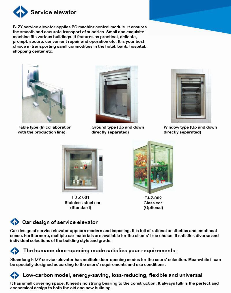 Dumb Waiter Manufacture, Service / Dumb Waiter Price, Service Elevator (Convenient and Faster)