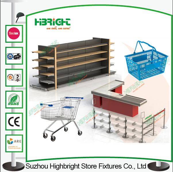 Supermarket Shelf Grocery Store Gondola Shelving Racking