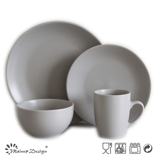 16PCS ROUND MATTE CERAMIC DINNER SET