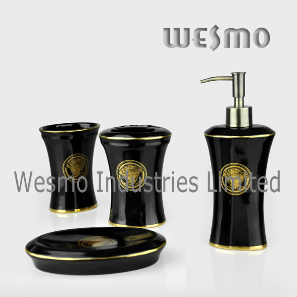 Porcelain Bath Coordinates with Golden Decal (WBC0607A)