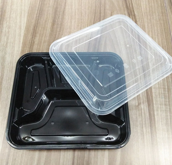 4-Compartment Obentos/Fast Food Plastic Microwave Food Container/Take Away