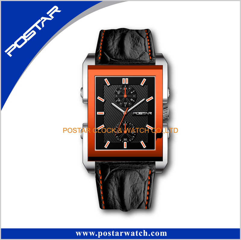 Postar Model Psd-3102 Leather Simple Watch with Two Small Eyes