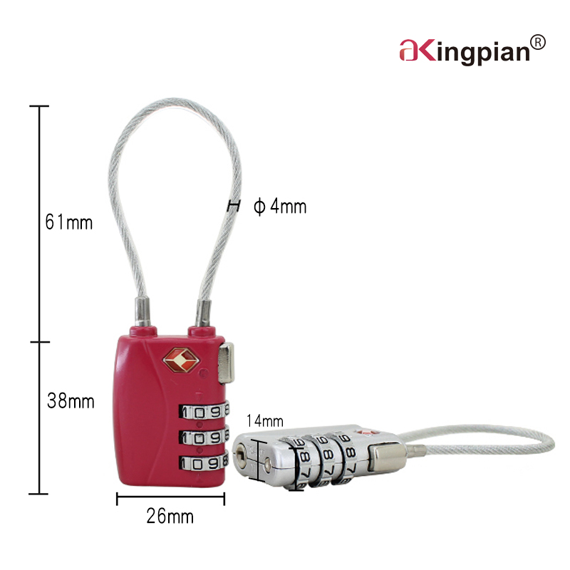 Tsa Luggage Digital Combination Code Padlock with Cable