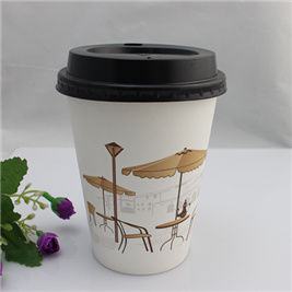 Printed Coffee Paper Cup with Lid/Cover