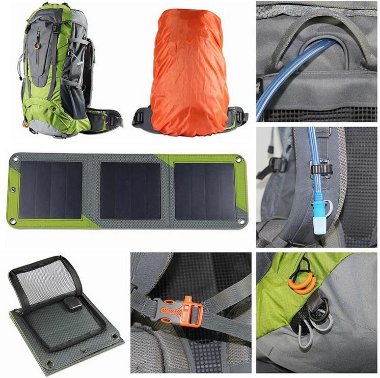 Power Panel Charger Solar Backpack for Cycling and Camping