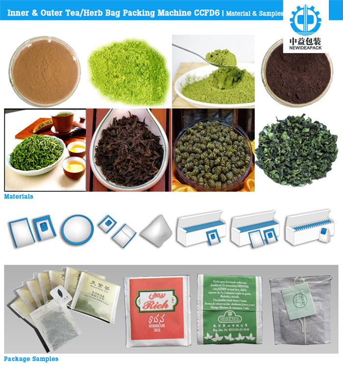 ND-Ccfd6 Inner Tea Bag & Outer Envelop Automatic Tea Bag Packing Machine: