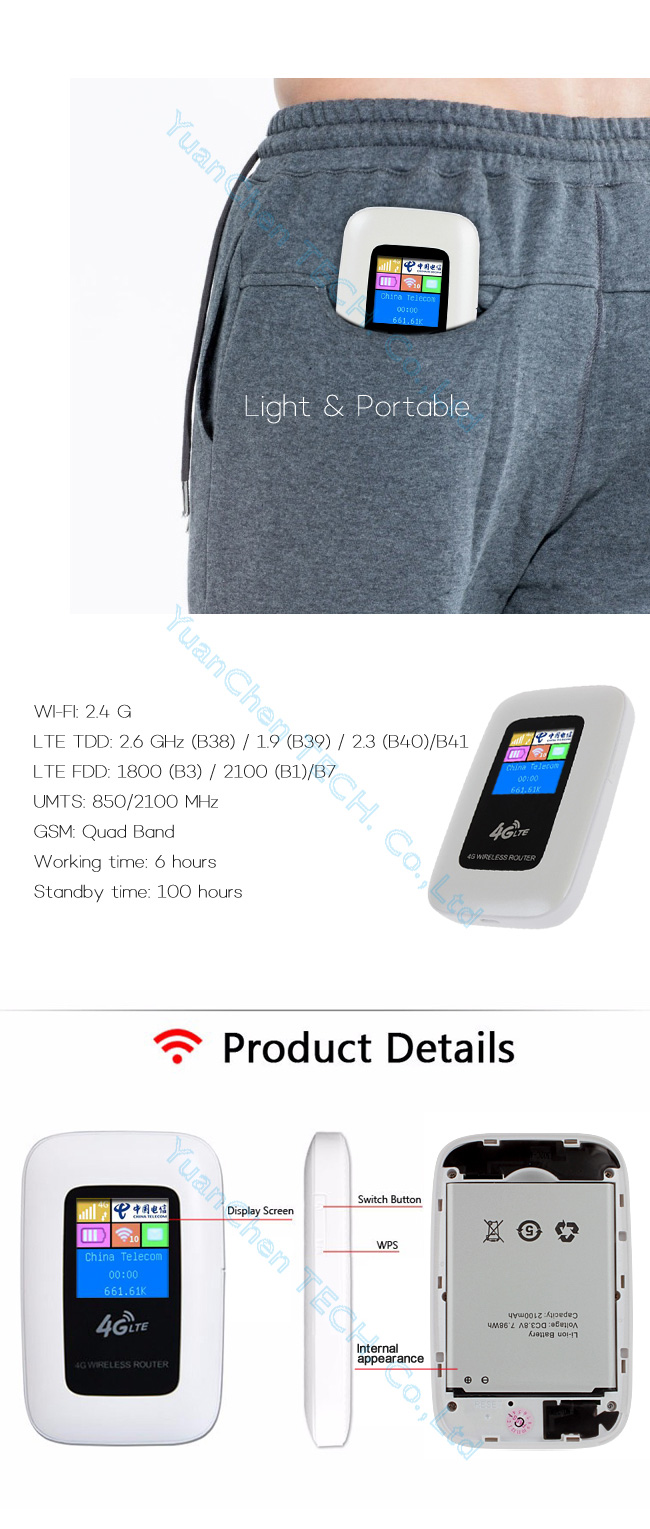 100Mbps Mini Lte Repeater Mobile3g 4G WiFi Router with SIM Card Slot Support Lte/WCDMA HSPA/GSM