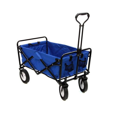 Blue Color Kids Folding Trolley Wagon