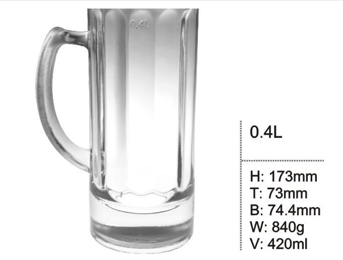 Glass Tumbler Beer Mug for Drinking Cheap Glassware