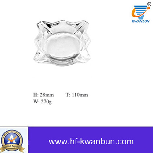 High Quality Glass Ashtray Clear Glass Square Ashtray Tableware Kb-Hn01319