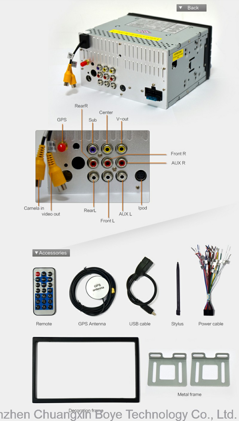 Universal Car DVD Player GPS Navigations with 6.2 Inch Screen