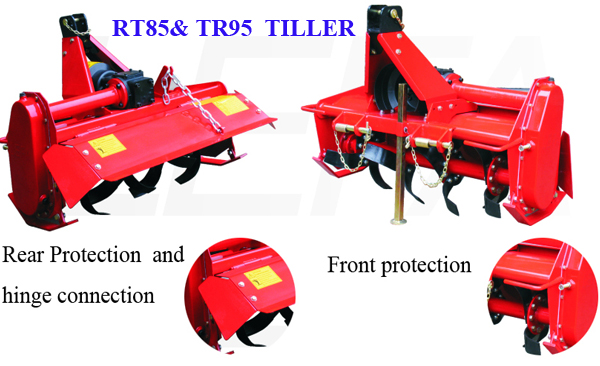 CE Approved Tractor Mounted 3 Point Linkage Agricultural Rotovator