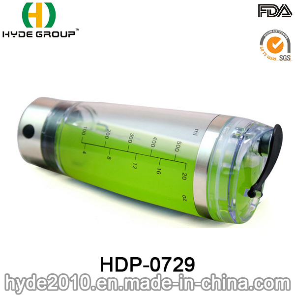 USB Charge Popular 600ml Vortex Shaker Bottle, BPA Free Plastic Electric Protein Shaker Bottle (HDP-0729)