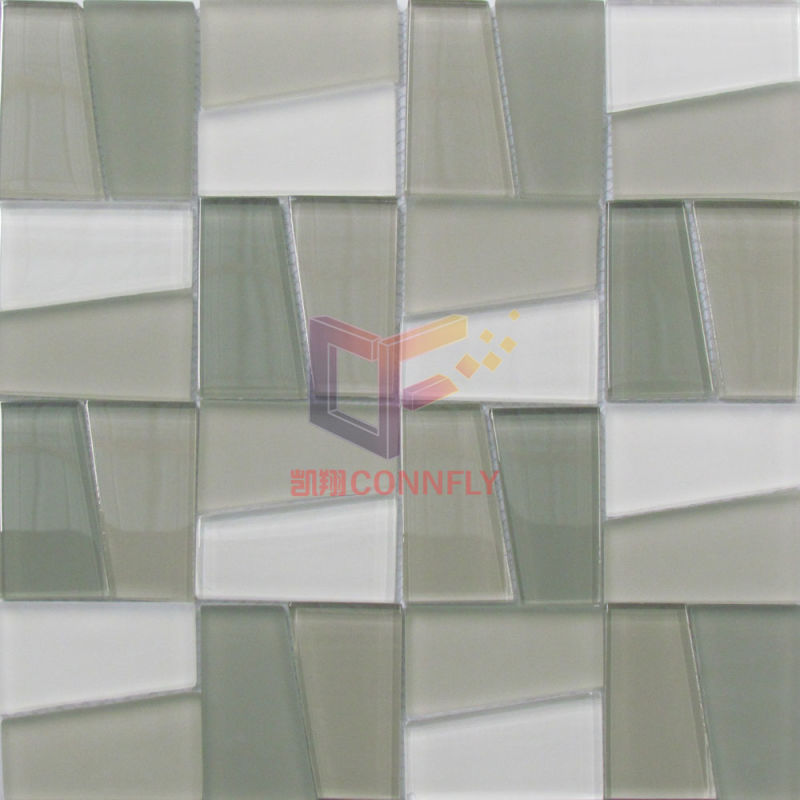 Modern Design Crystal Glass Mosaic Mixed by Matt and Grossy Face (CFC651)