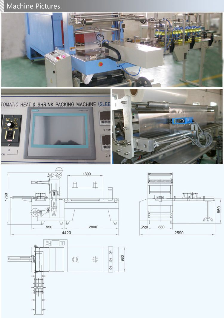 Automatic Multi-Row Drinking Bottles Packaging Machine