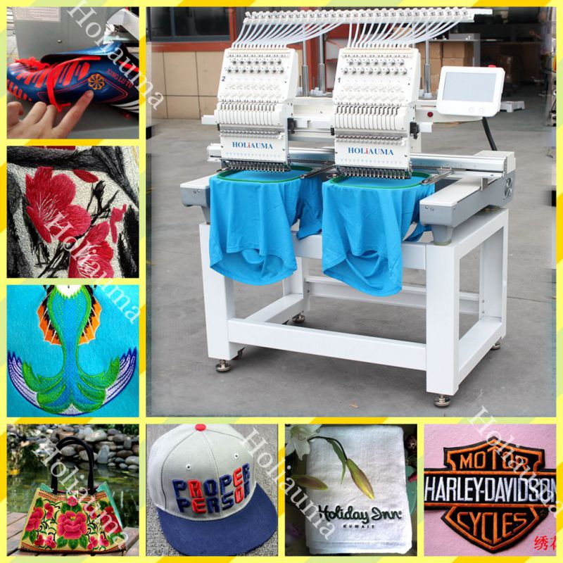 Top Sale 2 Head Embroidery Machine for Happy Embroidery Business with Cap Garment Embroidery