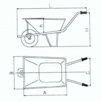 Qingdao Manufacturer Low Price Single Wheelbarrow Wb3800