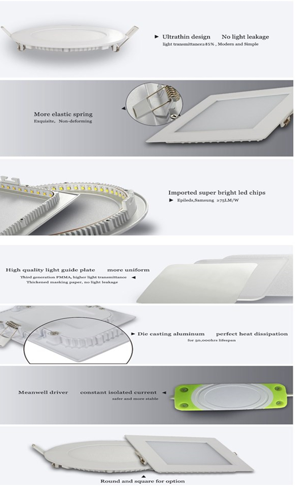 New Design 3W Slim LED Panel Light with CE