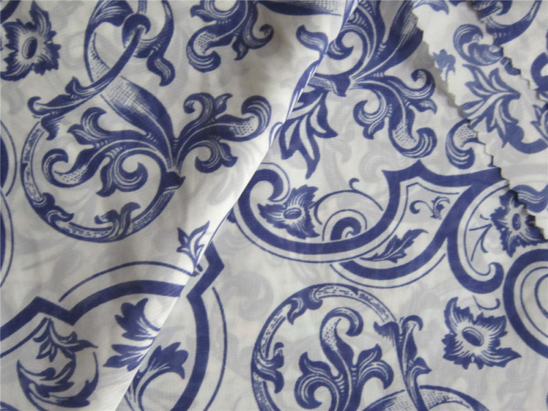 75D Printed Polyester Crepe Chiffon Fabric for Dress