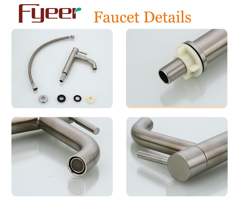 Fyeer Cold Water Only 304 Stainless Steel Basin Tap