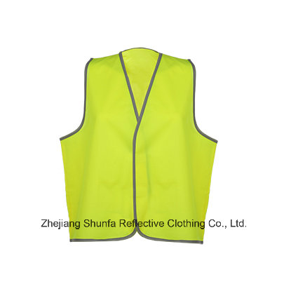 Hot Cheap Reflective Safety Vest Made of 100% Polyester Tricot Fabric