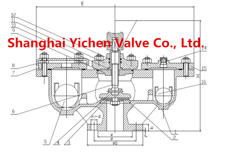 Ductile Iron Jkr Awwa Double Orifice Air Valve with with Integrated Isolating Valve