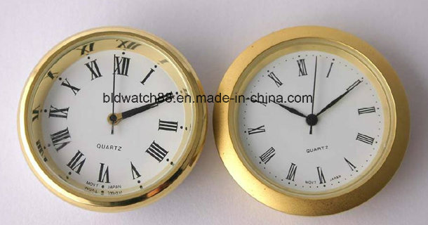 Custom 65mm Small Clock Inserts Gold Tone Silver Round