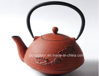 Embossed Cast Iron Teapot 0.8L