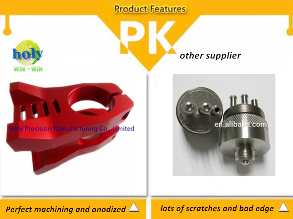 High Competitive Price CNC Precision Machined Parts with Red Anodized