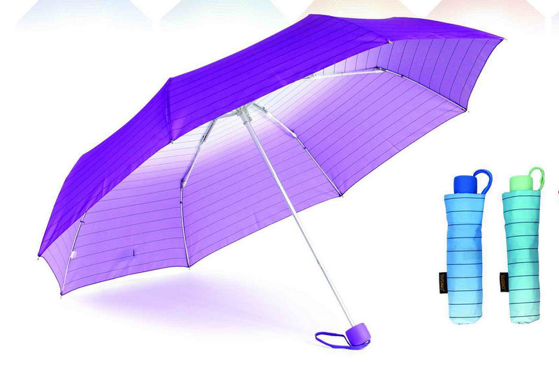 3 Section Manual Open Windproof Compact Umbrellas