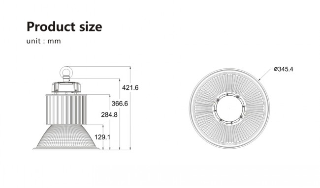 China 115lm/W 100W 150W 200W UFO LED High Bay Light for Warehouse Industrial Lighting Waterproof