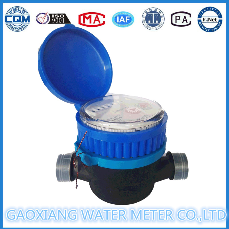 Black Nylon Plastic Single Jet Water Meter