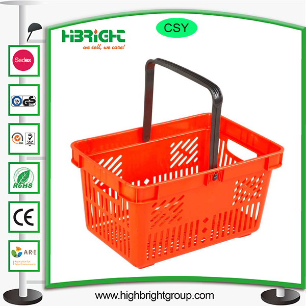 Colorful Supermarket Plastic Small Shopping Basket