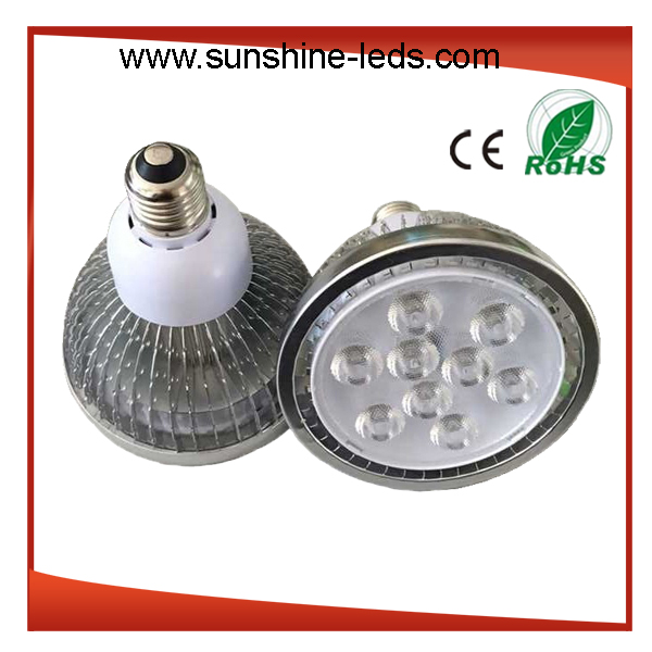 Dimmable 9X2w Amber Color E27 PAR38 LED Spotlight